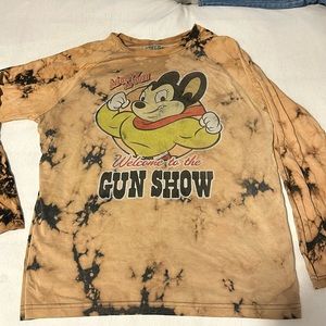 Vintage handmade Mighty Mouse tie dye tee